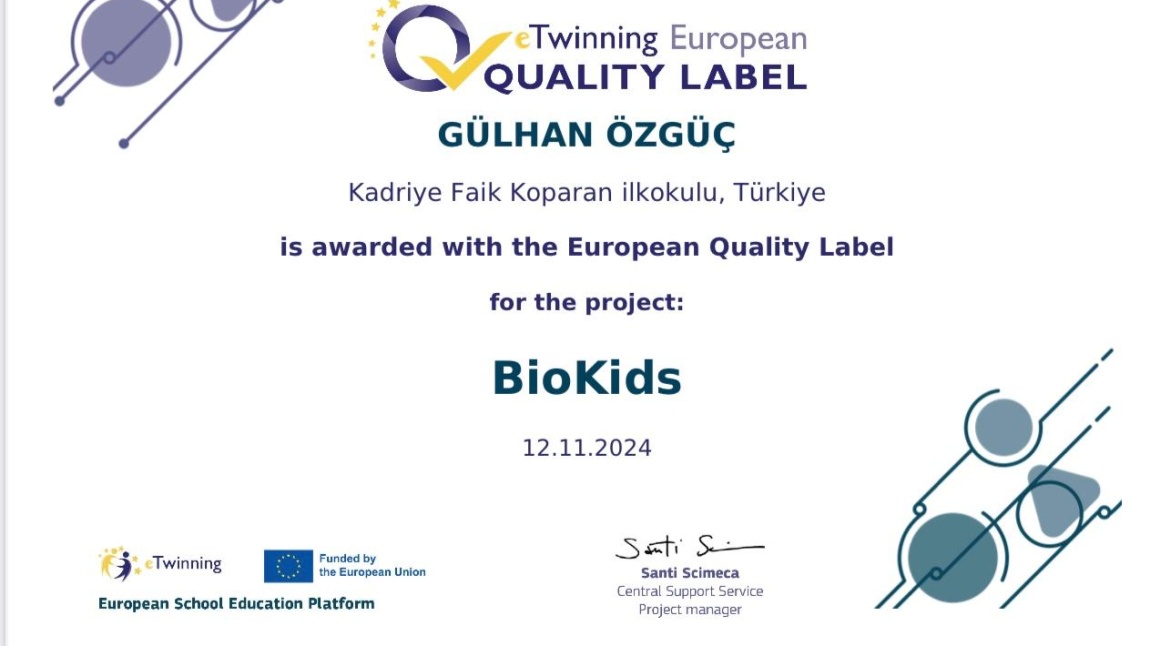eTwinning Avrupa Kalite Etiketi 